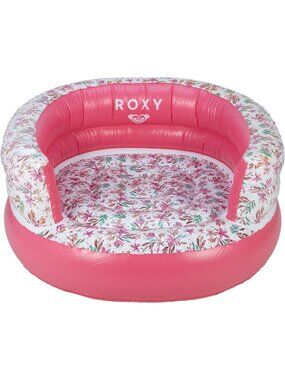 Luxury White Floral Inflatable Pool Float with Backrest & Cup Holder - Perfect